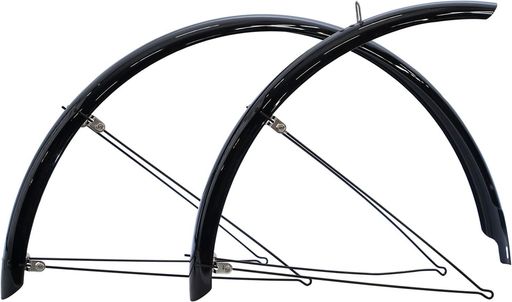 Mud Flap, Fender - RITEWAY(ライトウェイ)自転車フェンダーダブルステークロスバイクフルフェンダー泥除け前後セット20インチ用(ETRTO406/451)幅60mmグロスブラック