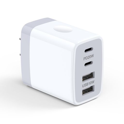 充電器(30W2*USB-C+2*USB-A)【PSE技術基準適合/PD3.0対応/30W急速充電/コンパクトデザイン】ACアダプターIPHONE/ANDROID