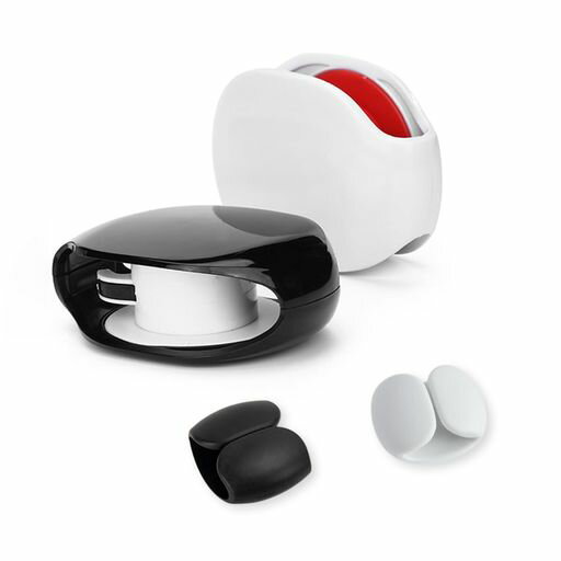 イヤホン収納充電ケーブル自動巻き巻き取り充電コード絡まり防止多機能ケーブルワインダーブ管理データ充電ケーブルオーガナイザー軽量小型持ち運びに便利(黒+白)コードイヤホンケー…