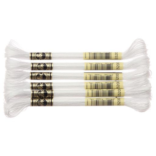 DMCライトエフェクト糸6束入8m#E5200ホワイト系DMC317WB