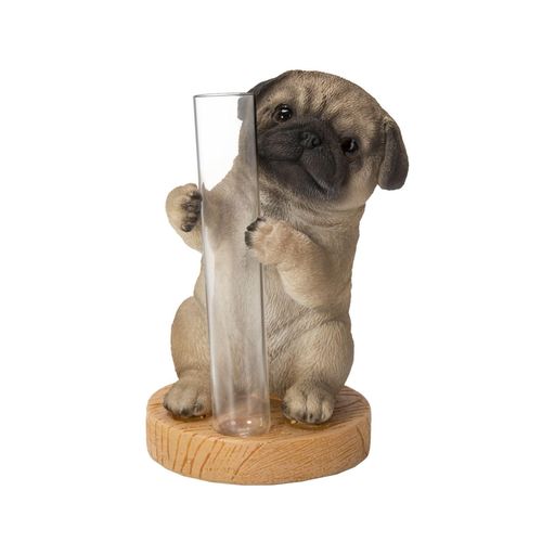 ウービアパグ一輪挿し花瓶5.5x5.5x8cm人形フィギュア置き物アニマル動物ガーデン装飾犬イヌH22168-A3