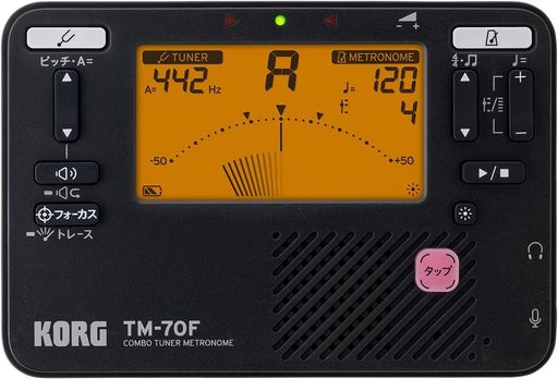 KORG(コルグ) チューナー メトロノーム TM-70F BK ブラック 吹奏楽 ブラスバンド ...