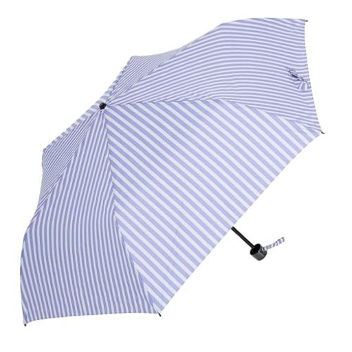 ムーンバット【スイートジャスミン】折りたたみ傘耐風軽量ストライプ21-222-41701ターコイズブルー