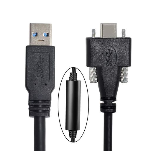Xiwai8メートルUSB3.1Type-Cデュアルネジロック標準USB3.0データケーブルマウントタイプカメラレコーダー用