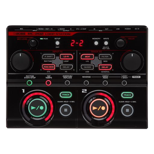 BOSSボスループステーションRC-202テーブルトップルーパー2トラッククラブ/エレクトロニカ/ビートボックスブラック黒LoopStation