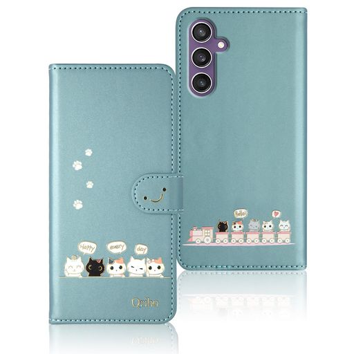 樂天商城 - Qribo 適用の Galaxy S25 FE ケース 手帳型 ギャラクシーs25 fe 手帳ケース シンプルなのに可愛いデザイン エンボス加工猫柄 うれしい気持ち 6.7インチ対応 ギャラクシーs25feケース Galaxy S25 FE カ…