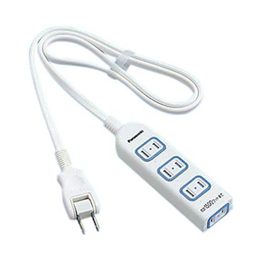 パナソニックザ・タップX4個口1mホワイト(安全設計扉・パッキン付)