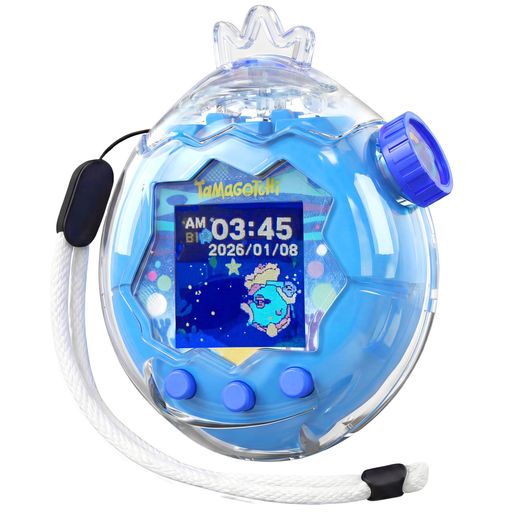 GOKEI新登場たまごっちパラダイスカバー透明ケース王冠のデコキャップ保護フィルム3枚付きストラップ付きForTamagotchiParadiseクリア保護ケース実機検証済ハードケース耐衝撃PC素材CASE携帯ゲ…