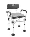 KMINA - シャワーチェア (150KG)、風呂椅子 介護、お風呂椅子 介護用、シャワーベンチ 介護、シャワースツール、シャワーチェアクッション付き、必要なツールはありません - ヨーロッパ製