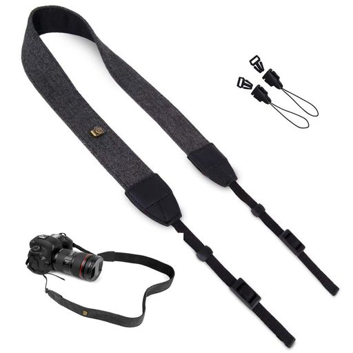 【商品詳細】サイズ:全長:137cm;ストラップの長さ:70cm;ストラップ幅:3.5cm。両側のストラップ先端で長さ調節が可能です、重さ:約65g。 【クラシックとヴィンテージ】このヴィンテージとクラシックのカメラストラップは、高品質で耐久性のある綿糸とPUレザーで作られています。 【便利なデザイン】ご身長に合わせて人間工学的に長さを調整できます。カメラストラップの取り付けと取り外しはとても便利です。 【ストレスの無い快適な使用感】頑丈で耐久性があり、耐摩耗性があります。しっとりとした柔らかな裏地により、長時間の使用でも圧迫による痛みを気にせず快適にご使用いただけます。 【対応カメラ】各メーカーの一眼レフカメラ、ミラーレスカメラ、デジカメなどに対応します。