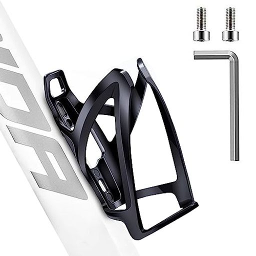 自転車ドリンクホルダー ボトルケージ 超軽量 伸縮性 コンパクト 取付簡単 工具付き ブラック サイクリング用