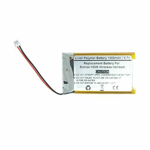SIMRADHS35ワイヤレスハンドセットと互換性のある1000MAH3.7V交換用バッテリー、AEC603048 SIMRADHS35ワイヤレスハンドセットと互換性のある1000MAH3.7V交換用バッテリー、AEC603048