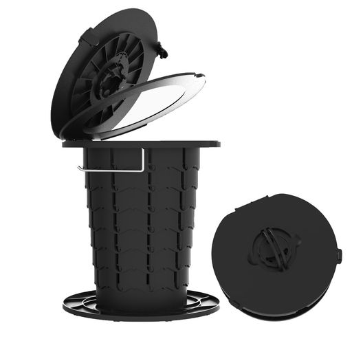 簡易トイレ折り畳み携帯トイレ折りたたみ椅子非常用トイレ兼用高さ調整可能組み立て不要車用災害用トイ..