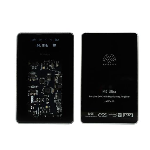 HiFiGoMUSEHiFiM5UltraBluetoothポータブルDAC&AMP、低、中、高ゲインモードと7つのフィルターモード調整機能を備えたヘッドフォンアンプ(M5Ultra)