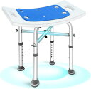 シャワーチェア【2024新登場&強化版介護用品風呂椅子】浴室椅子介護用軽量丈夫アルミ合金フレームお介護椅子介護用品高齢者風呂椅子6段階高さ調節可能バスチェア耐荷重220KG介護チェア…