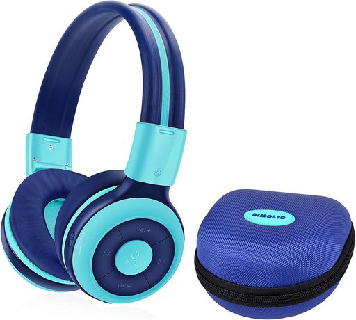 SIMOLIO子供用ワイヤレスヘッドフォンBluetooth5.0ヘッドセット通話マイク付き音量制限聴覚保護共有ポート折りたたみ式有線無線両用ヘッドホンゲーム機タブレットPC音楽用ブルー712M SIMOLIO子供用ワイヤレスヘッドフォンBluetooth5.0ヘッドセット通話マイク付き音量制限聴覚保護共有ポート折りたたみ式有線無線両用ヘッドホンゲーム機タブレットPC音楽用ブルー712M