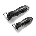 STEINDER回転式爪切りセットメンズ用手指・足指用360度回転高齢者向けステインレス鋼製黒