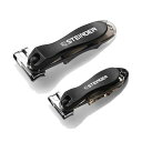 STEINDER回転式爪切りセットメンズ用手指・足指用360度回転高齢者向けステインレス鋼製黒