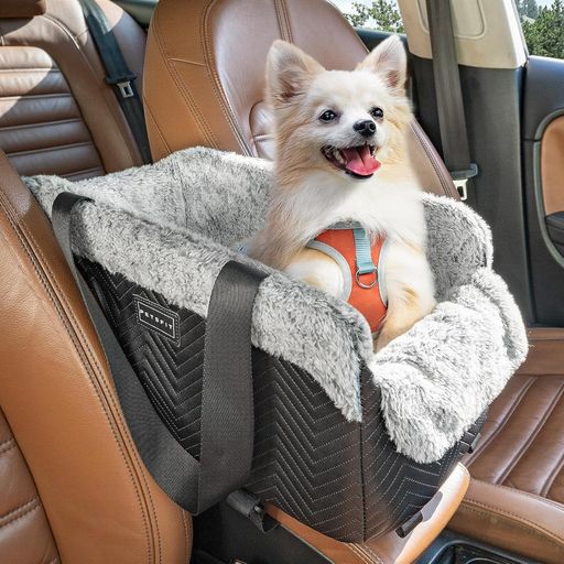 petsfit 【新登場】ドライブボックス 小型犬 アームレストボックス ペット用ドライブボックス 安定性に優れる 助手席 ドライブバッグ キャリー ペットカーシート 型崩れしない 子犬 旅行 …