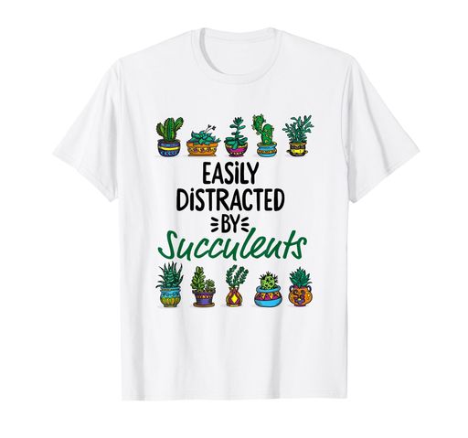 多肉植物のおかげで気が散りやすい!面白いことわざTシャツ