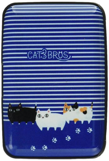セラミック藍 アコーディオンカードケース Blue border サイズ:約W7.5 D11 H2 23149