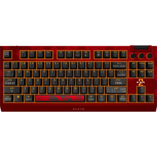 エヴァンゲリオン ゲーミングキーボード Razer レイザー BlackWidow V4 TKL HyperSpeed EVANGELION (EVA-02) Edition ワイヤレス オレンジ タクタイルスイッチ ホットスワップ可能 テンキーレス