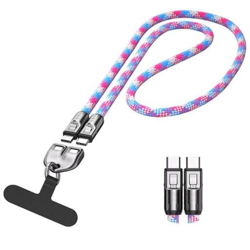 GLOWZENタイプcケーブル240WUSB-Cケーブル長30CM-120CM高速充電データ転送コード落下防止デザイン耐久性ナイロン編みType-Cスマホノートパソコンタブレット対応(さくらピンク120CM)