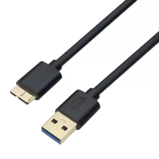 KKM-ラブショーUSB3.0 MicroB USBケーブル タイプAオス - マイクロタイプBオス 5Gbps高速転送とUSB 3.0 HDDケーブル、3 A/20 V急速充電、5 TB下向き互換をサポート 外付けHDD SSD Blu-ray