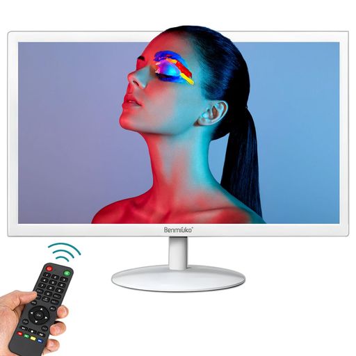 22型インチ 白い監視モニター 防犯カメラのディスプレイ 多機能インターフェース HDMI、AV、BNC、VGA、USB、PC入力 パソコンのCCTV液晶モニター 1920x1080フルHD 日本語対応