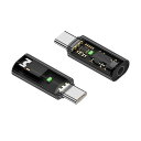 YFFSFDCTYPE-CTO3.5MMイヤホン変換アダプター【2個セット】グリーンインジケーターライト付き3極/4極TRRS対応メスからオスイヤホンジャックD...