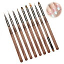SSZYMAOYIジェルネイル筆ネイルブラシセットジェルネイルキット9本セットジェルネイル絵描きブラシネイル筆セット極細セルフネイル初心者セット3Dネイルネイル...