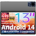 【2024初登場タブレット13インチ】TECLASTT65MAXANDROID14タブレットHELIOG998コアCPU20GB+256GB1920*1200FHDIPS画面WIDEVINEL1顔認識4GLTE