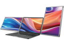 KWUMSYS615.6”モバイルモニター2画面トリプルポータブルモニター1080PFHD・300NITS高輝度・15.6”大画面DIY可能の超強磁力スタンドス...