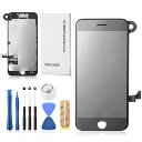 SZMIPHONE8修理交換用フロントパネルセット液晶パネルセットタッチパネル修理パーツ(スピーカー+フロントカメラ付き)ホームボタン無し(8黒)