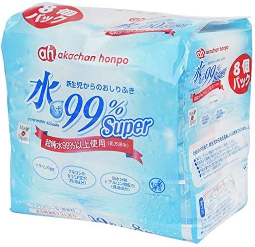 赤ちゃんに毎日使うものだから原料にもこだわって、国産シート使用 サイズ:90枚(x8) パッケージ重量:2.5kg