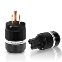 Monosaudioオーディオ用電源プラグ純銅3ピン電源コネクタ15A/125V10A/250V自作電源プラグアルミニウム合金製シェルオーディオ用パワープラグインレットプラグIEC320C13コネクターペアハイエンド
