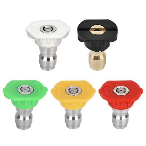 高圧洗浄機スプレーノズル高圧洗浄機ノズル高圧洗浄ノズル複数角度1/4インチ【5個入り】フラッシングジェットノズルキット汎用高圧洗浄機用1/4クイック接続回転ノズ...