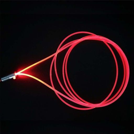 3ミリメートル3メートルPMMA光ファイバーケーブルサイドグロー12V1.5ワットLEDアルミイルミネーター光源家庭用車DIYGPU照明用(レッド)