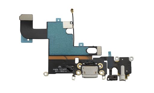 イヤホン関係や充電・同期ができないといった不具合発生時にお使いください iPhone 6用 イヤホン+ライトニングコネクタケーブルです 修理交換用パーツです。 ヘッドフォン端子・ドックコネクタ・マイクが搭載されています。