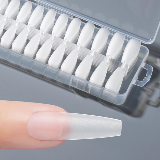 ネイルチップ クリア 根元0.15mm 超薄 長さだしチップ 大容量 サンディング済み 透明 ロング つけ爪 自然なフィット感 ネイルパーツ付き 平爪と小さい爪に対応 自宅ネイル 練習 サロン用 …