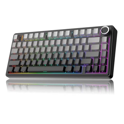 MechLandsAULAF75PRO75%コンパクトカスタムメカニカルキーボードクリーミーサウンド)BT5.0/USB-C/2.4GH..