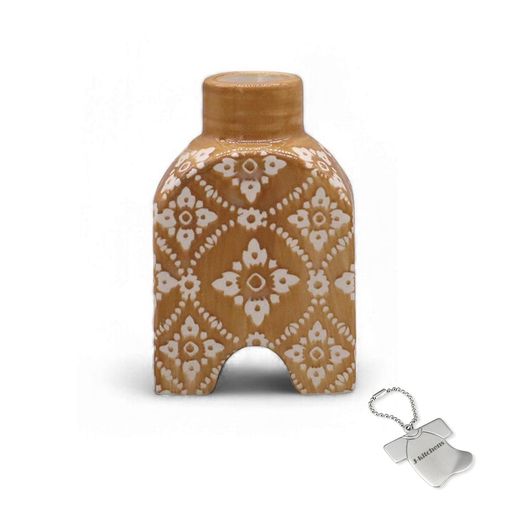 J-kitchensSelect花瓶陶器一輪差し小花北欧風フラワーベースD6x4xH9cmブラウンオリジナルタグ付