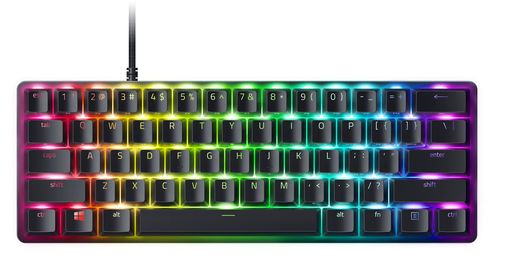 ラピッドトリガー搭載RAZER(レイザー)HUNTSMANMINIANALOG小型ゲーミングキーボード60%レイアウト英語US配列アナログオプティカルスイッチ調整可能なアクチュエーションCHROMARGB