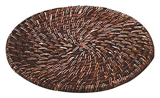 ちどり産業(Tidorisangyou) コースター ブラウン 15X15Xh0.6cm 籐コースター BA-01BDB
