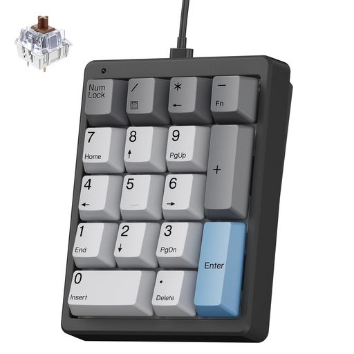 【ユニークなメカニカルテンキー体験】コンパクトなキーボードを使用していますが、数値データ入力用のナンバーパッドはありませんか?この Kisnt ナンバーパッドは問題を解決します。5,000万キーストローク寿命の耐久性のあるメカニカルスイッチは、茶色のスイッチに比類のない触覚反応性を提供します。 【人間工学に基づいたデザイン】段差のあるキーキャップと調節可能なキックスタンドにより、人間工学に基づいたタイピング体験を提供します。 当社のナンバーパッドは、別のキーパッドのない小さなノートパソコン用の素晴らしいアクセサリーとしても使用できます。従来のノートパソコン用メンブレンナンバー キーパッドとは異なり、Kisnt キーパッドは、ほとんどのビジネスコンピューターに搭載されているロープロファイルキーボードよりもデスクから離れています。高さに敏感な方は、身長情報をよくご確認ください。 【PBT染料サブキーキャップ &amp; ホワイトバックライト効果】ABSキーキャップの代わりに、10キーUSBキーパッドは昇華型プロセスと非常に厚いPBTを使用しており、読みやすく快適なタッチを実現します。