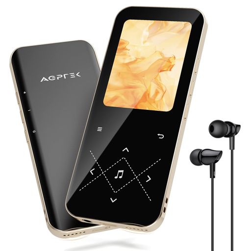 AGPTEK MP3プレーヤー Bluetooth5.3 内蔵32GB 大容量 2.4インチ大画面 金属フレー...