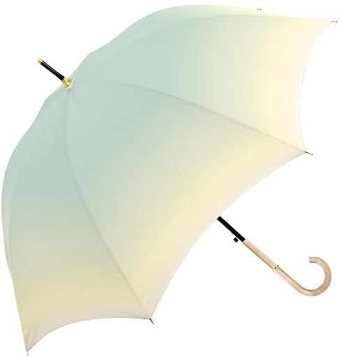 RainbowDropクラックス長傘58CMミルキートーングラデーションミントブルーxホワイト106618