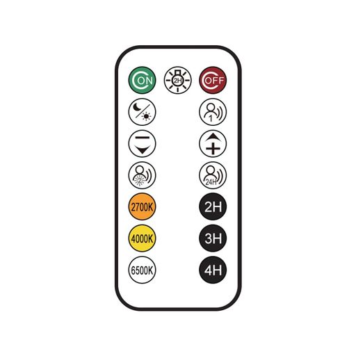 ソーラー5灯式センサライト専用リモコン3色温度5つの知能点灯モード
