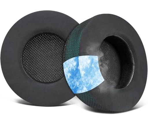 SOULWIT冷却ジェルイヤーパッドイヤークッションforCorsairVirtuosoRGBWirelessXTSEとの互換性がありヘッドホンパッドより厚くする交換パッドノイズアイソレーションフォームダークグリーン
