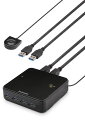 エレコムUSB切替器PC右向き矢印2ポートUSB3.0右向き矢印4ポート手元スイッチブラックU3SW-T2